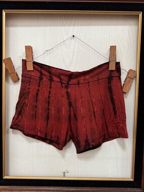 Red & Black Tie-Dye Shorts